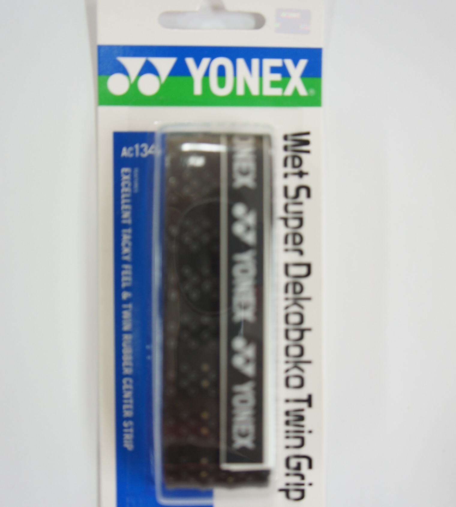 Yonex AC139EX Black Sweat Absorbing Twin Strip Wave Badminton/Tennis/Squash Grip